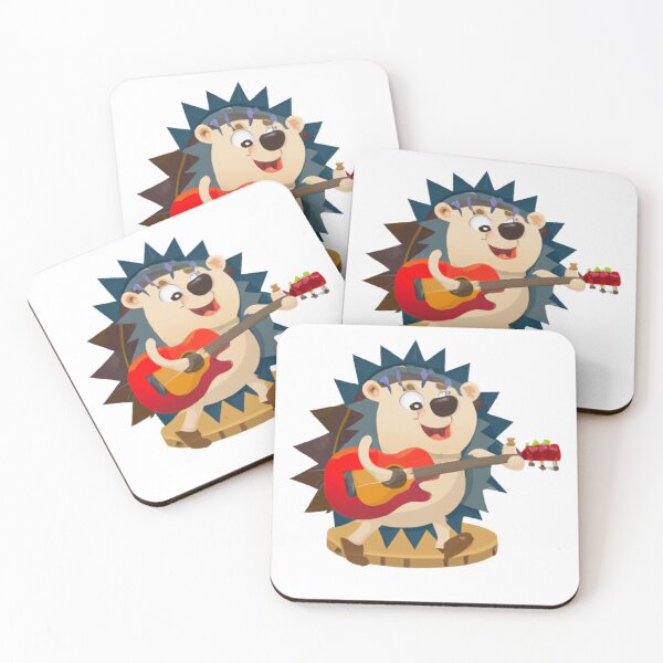 Item preview, Cute Guitarist Hedgehog designed and sold by myfavoritegifts.