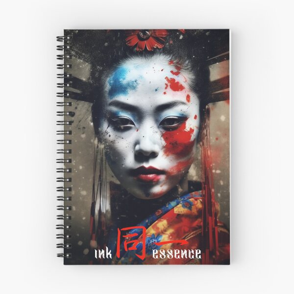 Item preview, Ink Essence - Japanese Aesthetic Surreal Kanji Symbol Painted Face Art 12 designed and sold by MadeByRobots.