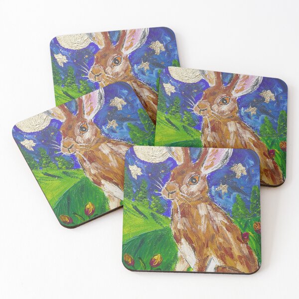 Item preview, Hare among Tulips and a Golden Moon! designed and sold by Casimirasart.