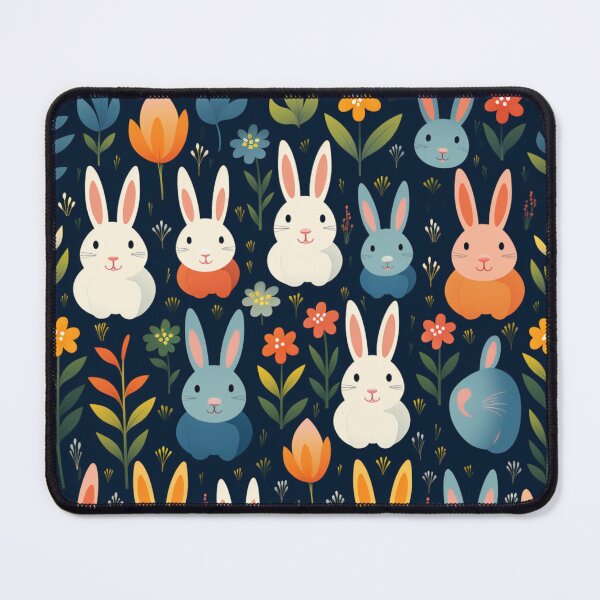 Item preview, Funny bunnies pattern cute rabbits designed and sold by SmileshareShop.