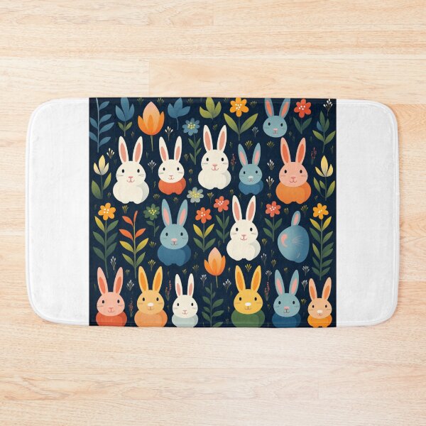 Item preview, Funny bunnies pattern cute rabbits designed and sold by SmileshareShop.