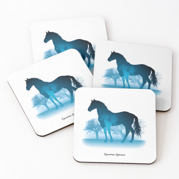 Item preview, Horse in the mist - Horse at sunset designed and sold by EquestrianImperium.