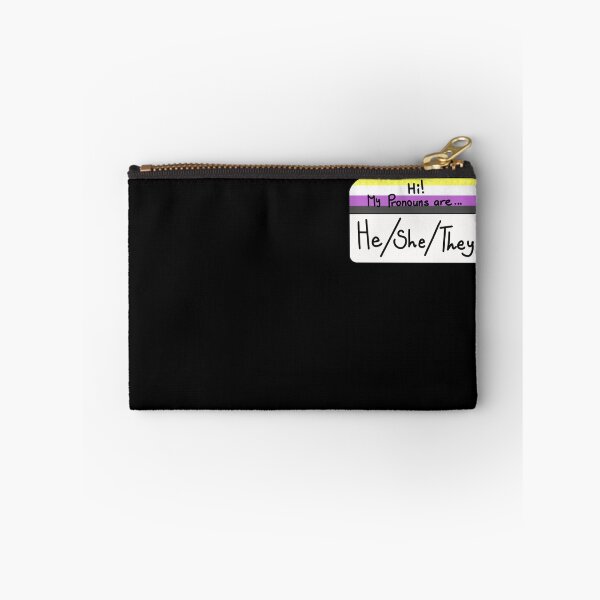 Item preview, Hi my pronouns are - He She They - Nonbinary Pride designed and sold by Beelixir.
