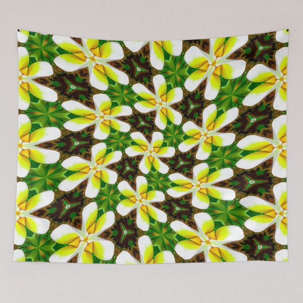 Item preview, Yellow Plumeria Pattern designed and sold by Patternflower.