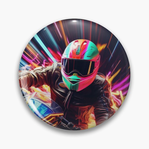 Item preview, Neon Speed Demons - High-Octane Race Motorcycle Artwork designed and sold by ElLocoMus.