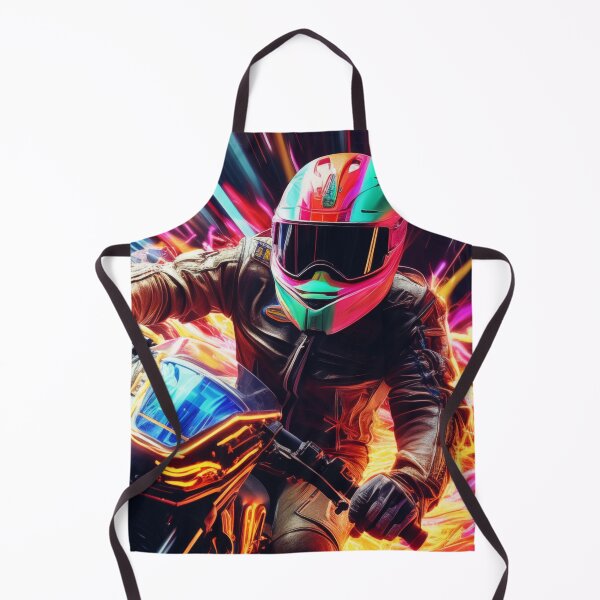 Item preview, Neon Speed Demons - High-Octane Race Motorcycle Artwork designed and sold by ElLocoMus.