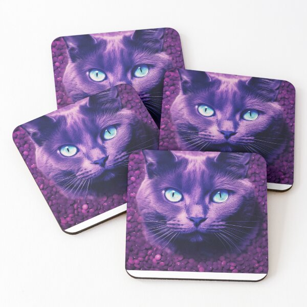 Item preview, Purple Cat With Blue Eyes designed and sold by RaveAnimals.