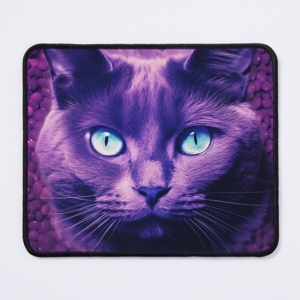 Item preview, Purple Cat With Blue Eyes designed and sold by RaveAnimals.