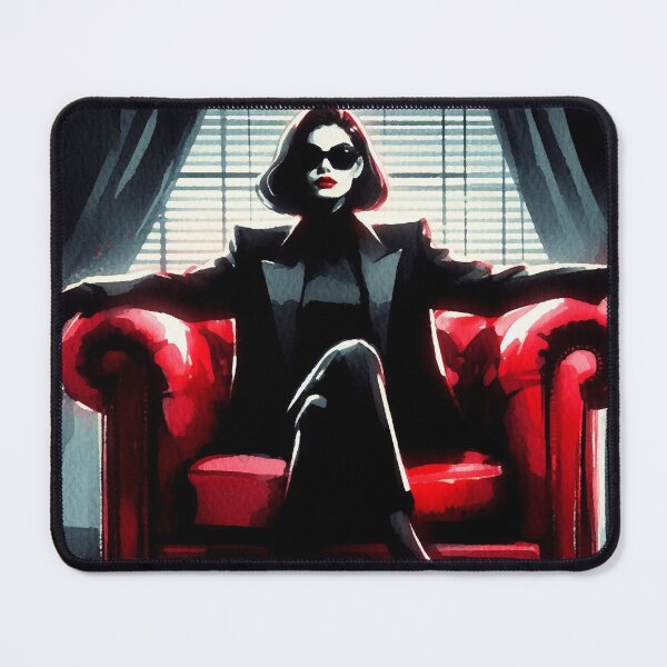 Item preview, Femme Fatale in Red Armchair [Noir] designed and sold by RESToRAPTOR.