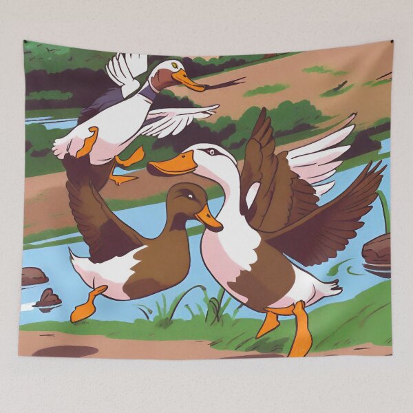 Item preview, Animated Mallards Playing designed and sold by Gaborai.