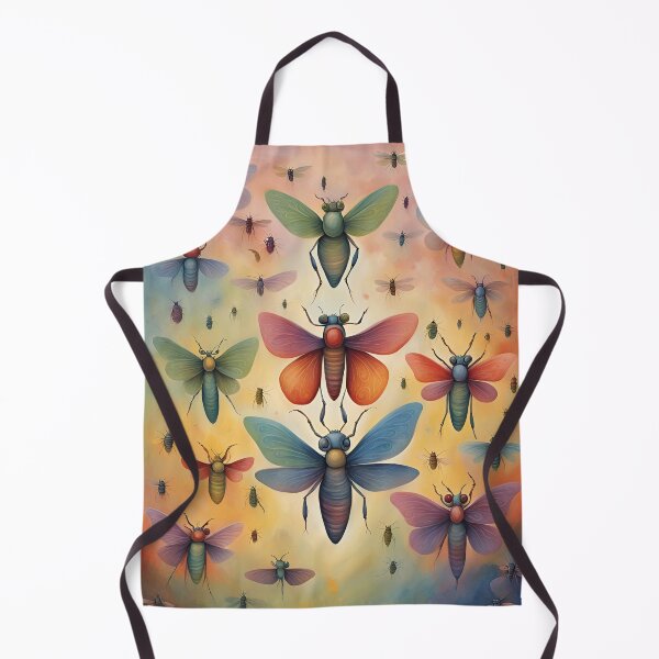 Item preview, Crazy Whimsical Bugs - colorful digital painting of winged insects designed and sold by SirenSeventyOne.