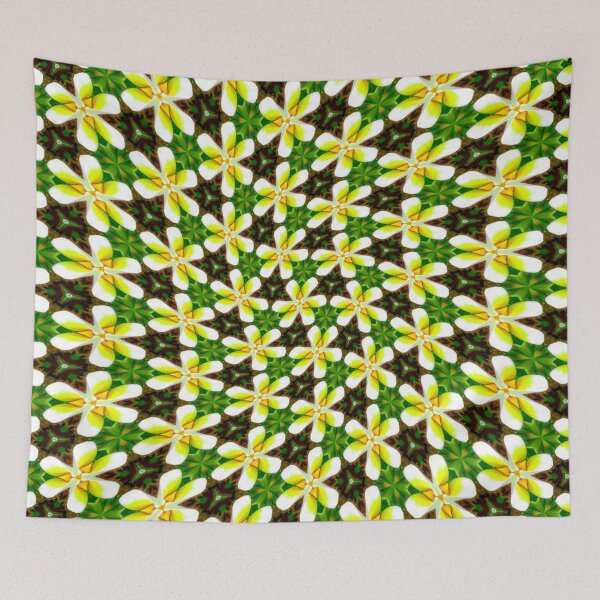 Item preview, Yellow Plumeria Pattern designed and sold by Patternflower.