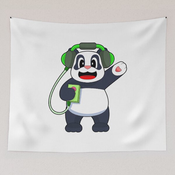 Item preview, Panda Musician Headphone Music designed and sold by Snabdesign84.