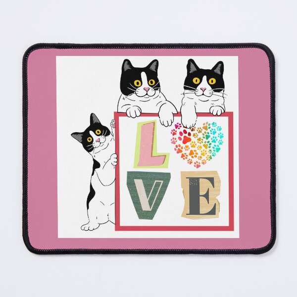 Item preview, Love Trio! Black & White Cats designed and sold by EyeArt Studio.