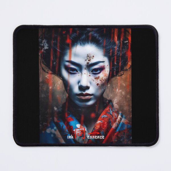 Item preview, Ink Essence - Japanese Aesthetic Surreal Kanji Symbol Painted Face Art 14 designed and sold by MadeByRobots.