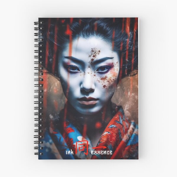 Item preview, Ink Essence - Japanese Aesthetic Surreal Kanji Symbol Painted Face Art 14 designed and sold by MadeByRobots.