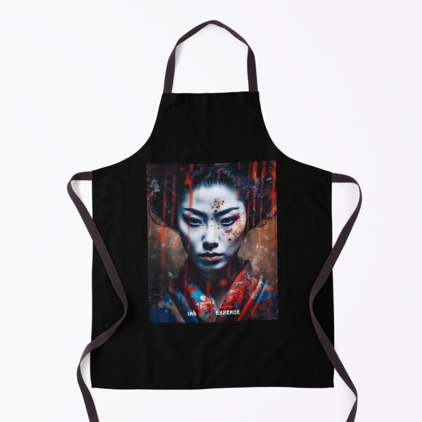 Item preview, Ink Essence - Japanese Aesthetic Surreal Kanji Symbol Painted Face Art 14 designed and sold by MadeByRobots.