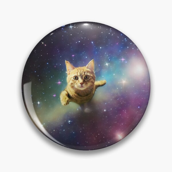 Item preview, Intergalactic Cat Flying in Universe designed and sold by RaveAnimals.