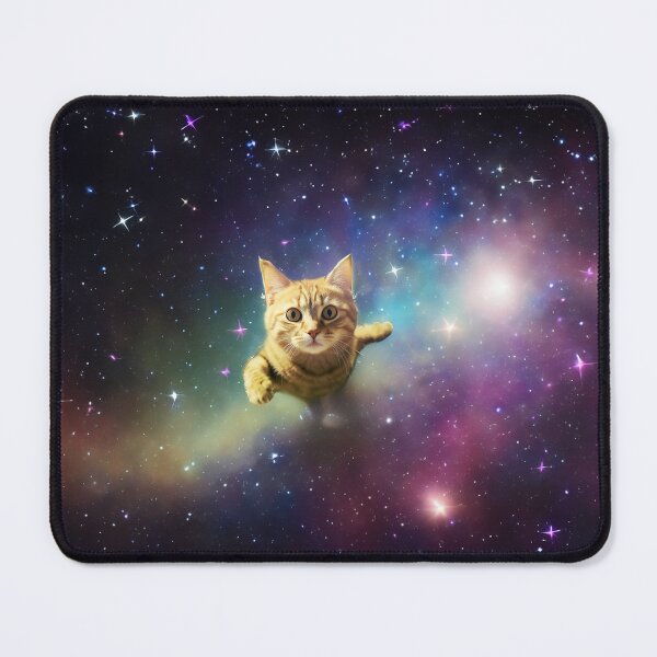 Item preview, Intergalactic Cat Flying in Universe designed and sold by RaveAnimals.