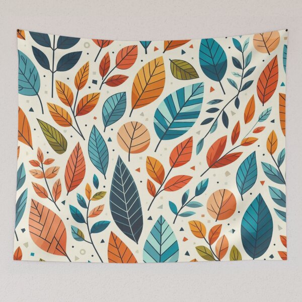 Item preview, Colorful Leaves Feathers Cartoon Illustration Drawing 13 designed and sold by CoffeeIsATrip.