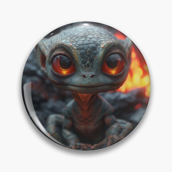 Item preview, Cinder Gazer: Volcanic Sentinel Fantasy Goblin designed and sold by AstralPhoenixAI.