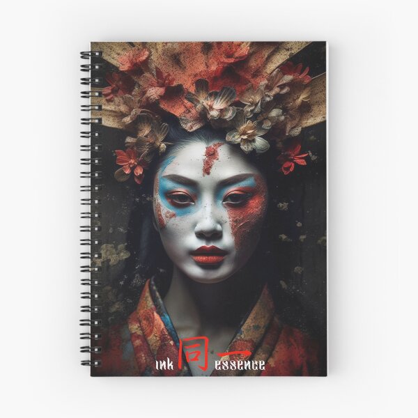 Item preview, Ink Essence - Japanese Aesthetic Surreal Kanji Symbol Painted Face Art 15 designed and sold by MadeByRobots.