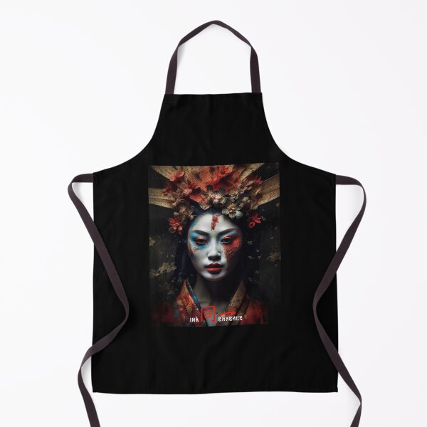 Item preview, Ink Essence - Japanese Aesthetic Surreal Kanji Symbol Painted Face Art 15 designed and sold by MadeByRobots.