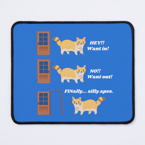 Item preview, Ginger Cats and Doors (White Letters, Blue Background) designed and sold by Icefyre-Art.
