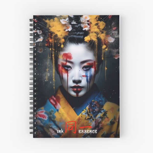 Item preview, Ink Essence - Japanese Aesthetic Surreal Kanji Symbol Painted Face Art 17 designed and sold by MadeByRobots.