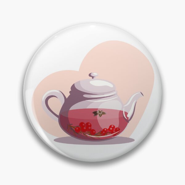 Item preview, Vector illustration of glass teapot with fruit tea designed and sold by Familyshmot.