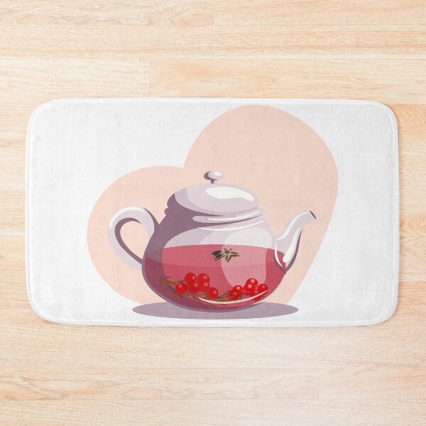 Item preview, Vector illustration of glass teapot with fruit tea designed and sold by Familyshmot.