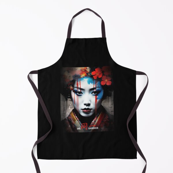 Item preview, Ink Essence - Japanese Aesthetic Surreal Kanji Symbol Painted Face Art 18 designed and sold by MadeByRobots.