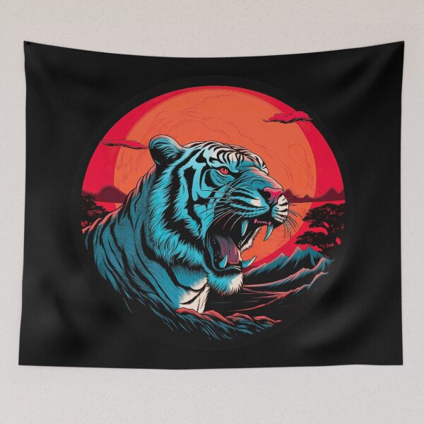 Item preview, Tiger - Asian Style Emblem designed and sold by Fractal-Graphic.