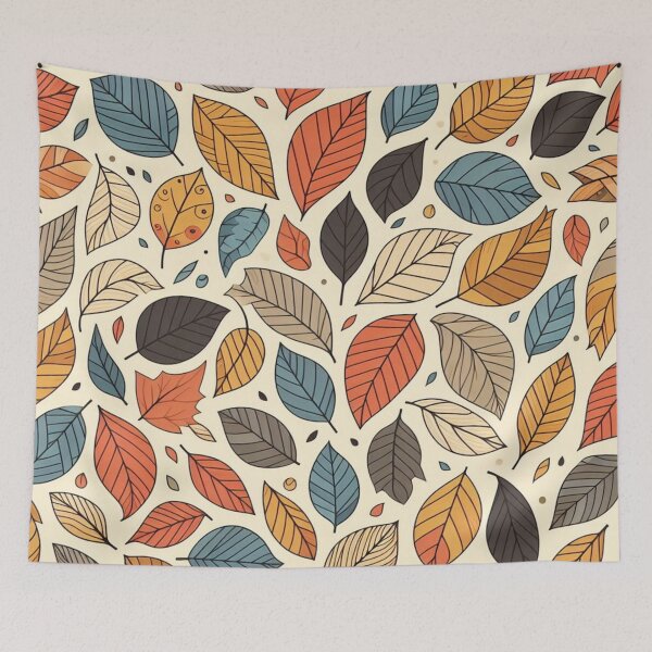 Item preview, Colorful Leaves Feathers Cartoon Illustration Drawing 15 designed and sold by CoffeeIsATrip.