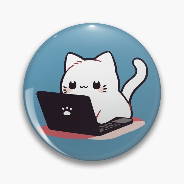 Item preview, Cute Cat Using Laptop designed and sold by NosandEdgy.