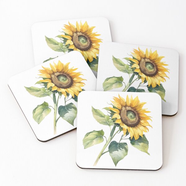 Item preview, Lush sunflower watercolor designed and sold by Naturitude.