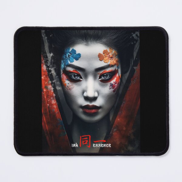 Item preview, Ink Essence - Japanese Aesthetic Surreal Kanji Symbol Painted Face Art 21 designed and sold by MadeByRobots.