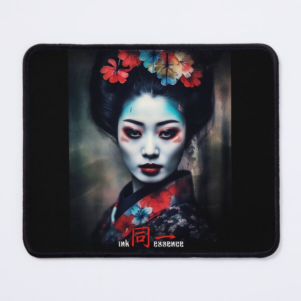Item preview, Ink Essence - Japanese Aesthetic Surreal Kanji Symbol Painted Face Art 22 designed and sold by MadeByRobots.