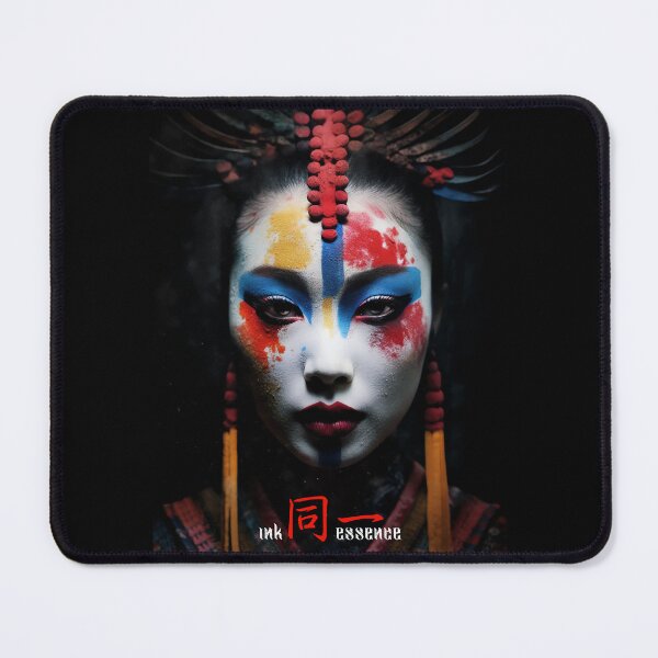 Item preview, Ink Essence - Japanese Aesthetic Surreal Kanji Symbol Painted Face Art 23 designed and sold by MadeByRobots.