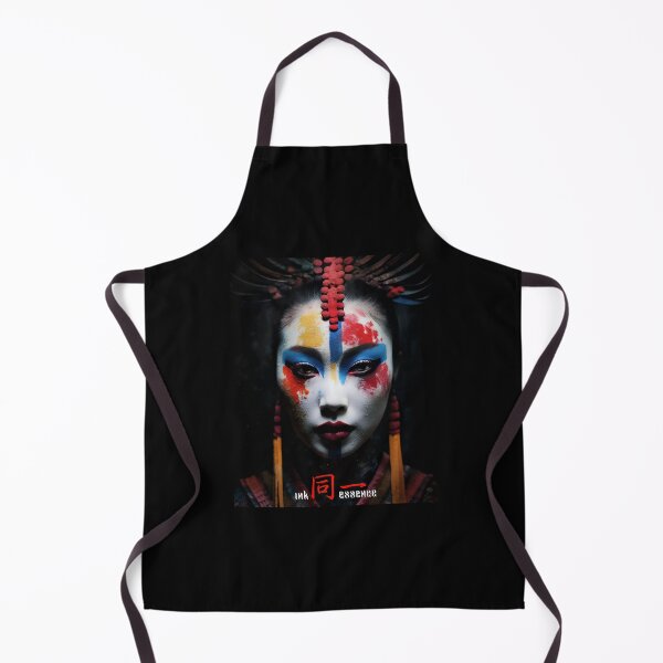 Item preview, Ink Essence - Japanese Aesthetic Surreal Kanji Symbol Painted Face Art 23 designed and sold by MadeByRobots.