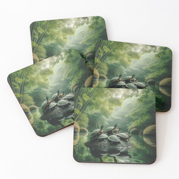 Item preview, Freshwater Turtles in the Forest designed and sold by tortugasadventu.