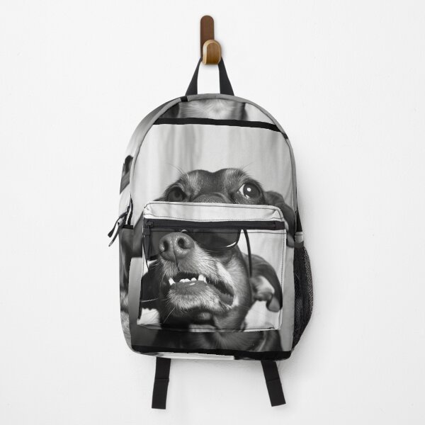 Item preview, Funny Dachshund Photobooth Session Retro Vintage Black and White designed and sold by PrintShangri-La.