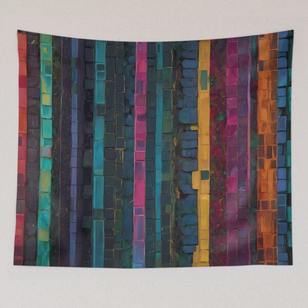 Item preview, Chromatic Cascade: A Symphony in Squares designed and sold by Vitalka-uk.