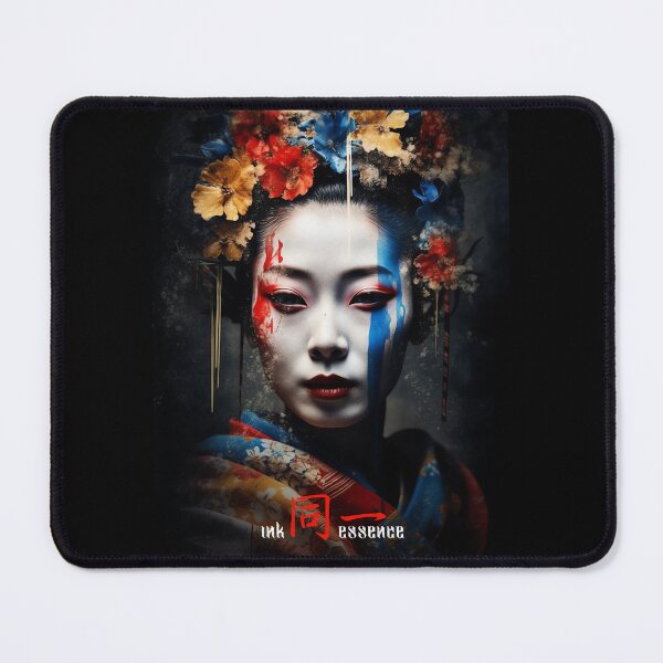 Item preview, Ink Essence - Japanese Aesthetic Surreal Kanji Symbol Painted Face Art 25 designed and sold by MadeByRobots.