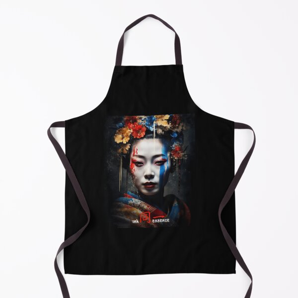 Item preview, Ink Essence - Japanese Aesthetic Surreal Kanji Symbol Painted Face Art 25 designed and sold by MadeByRobots.