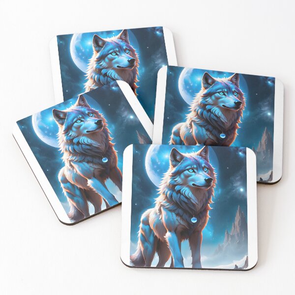 Item preview, Mystical Wolf fantasy art pic 2 designed and sold by PineappleBlend.