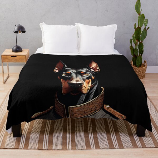 Aperçu de l'œuvre Portrait Regal Red Doberman pour les amoureux des chiens créée et vendue par ChicTrendz.