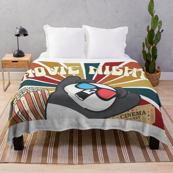Item preview, Movie Night Panda Retro Cinema designed and sold by adlibmaria.