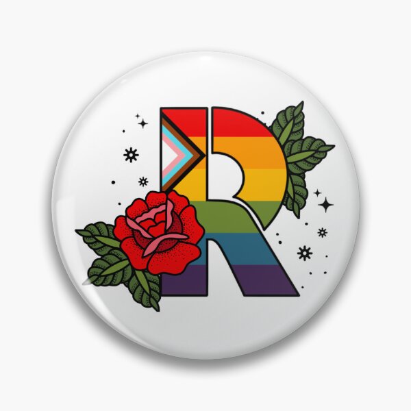 Item preview, Tattoo-Style Progress Pride R Rose-Hulman designed and sold by Maura Coriale.