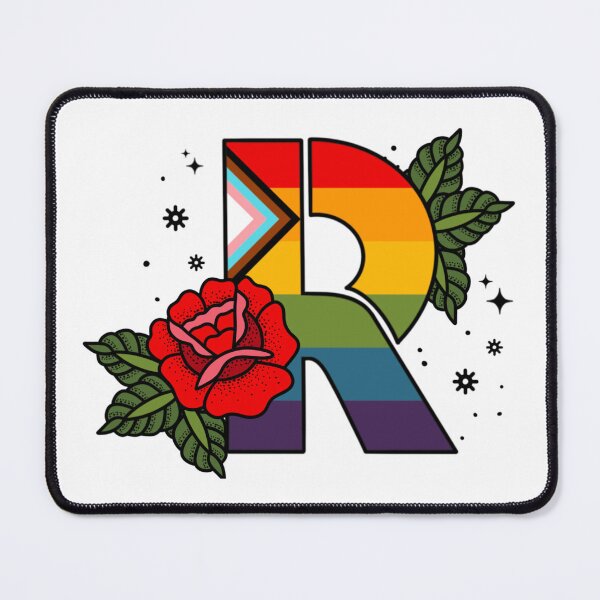 Item preview, Tattoo-Style Progress Pride R Rose-Hulman designed and sold by Maura Coriale.